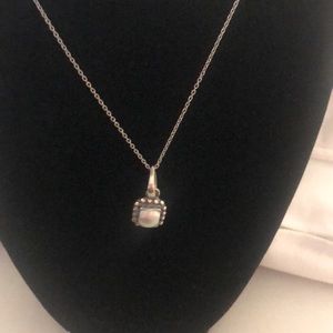 Silpada sterling silver square pearl necklace S1211